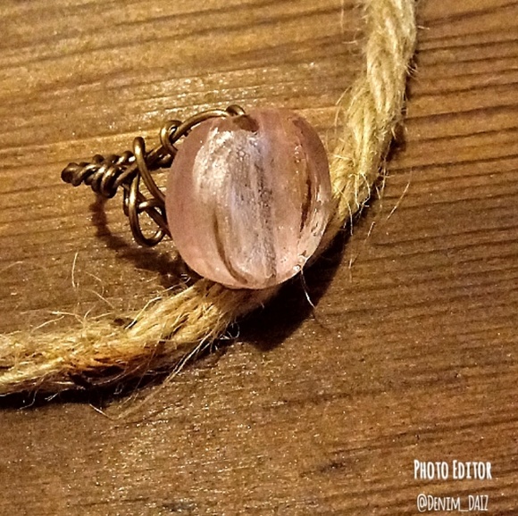 HANDMADE/ARTISAN MADE ITEM Jewelry - 💎5 FOR $25💎Ladies Pink Foil Glass Wire Wrap Ring